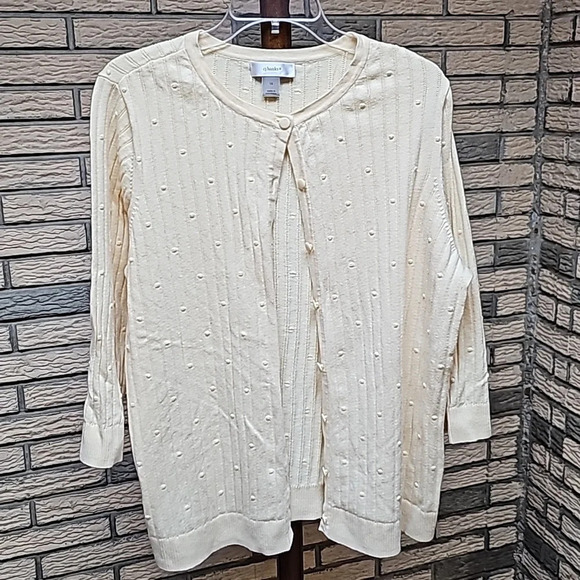 CJ Banks Cardigan Sz 1X Soft Yellow - Picture 1 of 10
